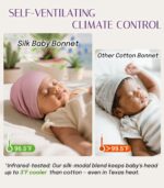 OLESILK Silk Child Bonnet for 0-6 Months - 100% Mulberry Silk Toddler H... - Image 5