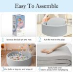Foam Ball Pit, 35.4"x 11.8" Ball Pits for Toddlers, Mushy Spherical Kiddie ... - Image 4