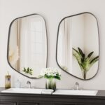 Irregular Wall Mirror 22"x30" Toilet Mirrors Asymmetrical Creative D... - Image 5
