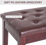 HOMCOM Piano Bench, Duet Piano Chair with Fake Leather-based Padded Cushion ... - Image 6