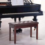 HOMCOM Piano Bench, Duet Piano Chair with Fake Leather-based Padded Cushion ... - Image 8