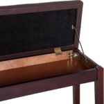 HOMCOM Piano Bench, Duet Piano Chair with Fake Leather-based Padded Cushion ... - Image 9