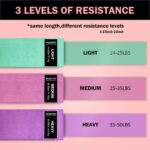 Non-Slip Cloth Resistance Bands for Working Out, Loop Train Bands ... - Image 3