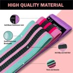 Non-Slip Cloth Resistance Bands for Working Out, Loop Train Bands ... - Image 4