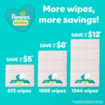 Pampers Delicate Child Wipes, Water Primarily based, Hypoallergenic and Unscente... - Image 4