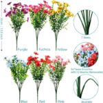 24 Bundles Life like Synthetic Flowers for Outside, Faux Flowers UV ... - Image 4