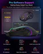 E-YOOSO Gaming Mouse, Tri-Modes Wi-fi/Bluetooth/Wired Rechargeable ... - Image 3