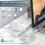 Mac Ebook Professional Charger - 118W USB C Charger Quick Charger Appropriate with... - Image 3