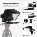 NEEWER Fundamentals X12B Aluminum Alloy Liftable Teleprompter 12" for iPad T... - Image 3