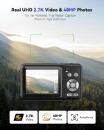 Digital Digicam, Actual 2.7K Twin-Display screen Digital Digicam for Pictures A... - Image 3