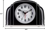 Crosley Classic Artwork Deco Analog Alarm Clock, Conventional Ticking, Auto... - Image 4
