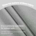 Males's Linen Swimsuit 2 Piece Slim Match Summer season Seaside Marriage ceremony Costume Tux Promenade ... - Image 6