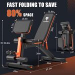 Adjustable Weight Bench - 1000LBS Capability Heavy Responsibility Foldable Exercise... - Image 5