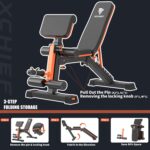 Adjustable Weight Bench - 1000LBS Capability Heavy Responsibility Foldable Exercise... - Image 8