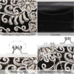 Clutch Purse for Girls Floral Embroidery Sequin Night Luggage Elegant Okay... - Image 5