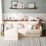 Slim Console Desk with Retailers, 78.7" Couch Desk Slim Lengthy, L Sha... - Image 3