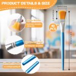 40 Pcs Flat Paint Brushes,1 Inch Craft Paint Brushes, Giant Acrylic Pa... - Image 3
