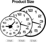 JoFomp Lighted Wall Clocks Battery Operated, 8 Inch Small Wall Clock f... - Image 3