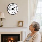 JoFomp Lighted Wall Clocks Battery Operated, 8 Inch Small Wall Clock f... - Image 4