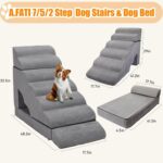 7 Step Canine Stairs for Excessive Beds Sofas 28-35 Inch, Non-Slip Pet Stairs ... - Image 3