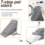 7 Step Canine Stairs for Excessive Beds Sofas 28-35 Inch, Non-Slip Pet Stairs ... - Image 4