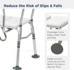 Drive Medical Splash Protection Tub Switch Bench for Bathtub with Curta... - Image 6