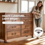 CO-Z 16pcs Felt Furnishings Sliders for Hardwood Flooring, 3 1/2 in Reusab... - Image 3