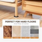 CO-Z 16pcs Felt Furnishings Sliders for Hardwood Flooring, 3 1/2 in Reusab... - Image 4