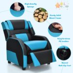 Costzon Children Recliner, Gaming Recliner Chair w/Footrest, Headrest & Lu... - Image 7