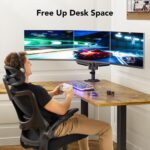 HUANUO Triple Monitor Mount for 13-27 inch Pc Screens, 3 Monitor... - Image 4