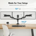 HUANUO Triple Monitor Mount for 13-27 inch Pc Screens, 3 Monitor... - Image 6