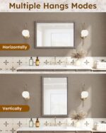 Axeman 24x36 Wooden Wall Mirror, Rustic Lavatory Mirror, Classic Wall Mo... - Image 5