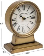 Inventive Co-Op Classic Steel Mantel Clock, Gold End - Image 5