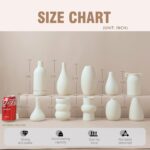 White vase Set of 12 – Ceramic Mini Vases for Pampas Grass, Wedding ceremony Ce... - Image 3