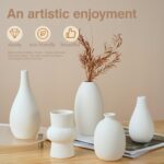 White vase Set of 12 – Ceramic Mini Vases for Pampas Grass, Wedding ceremony Ce... - Image 6