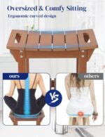 Waterproof Bathe Bench, Poly Lumber Bathe Stool for Shaving Legs, Sh... - Image 6