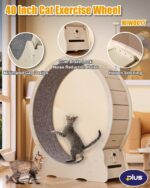 Massive Cat Train Wheel 40 inch - Pure Stable Wooden Cat Wheel Exerci... - Image 3