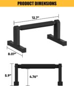 Push Up Bars | Heavey Obligation Parallettes Dip Bar with Non-slip Grips for... - Image 3