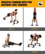 Push Up Bars | Heavey Obligation Parallettes Dip Bar with Non-slip Grips for... - Image 4