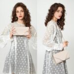 Larcenciel Clutch Purse for Girls, Stylish Vegan Leather-based Envelope Eveni... - Image 4