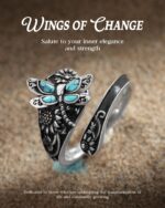 S925-Sterling-Silver Abalone Dragonfly-Turquoise Spoon Ring - Classic ... - Image 7
