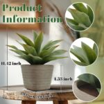 2 Pack Small Pretend Vegetation, 11.42 Inch Synthetic Agave Vegetation in Pots, ... - Image 4