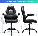 Workplace Gaming Chair with Flip-up Armrests, Ergonomic Laptop Sport Cha... - Image 4