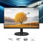 Philips 221V8LB 22 inch Class Skinny Full HD (1920 x 1080) Monitor, 100H... - Image 3