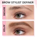 Eyebrow pencils for ladies,01Black,0.1mm Extremely-Nice,Waterproof,with 2-i... - Image 4