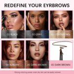 Eyebrow pencils for ladies,01Black,0.1mm Extremely-Nice,Waterproof,with 2-i... - Image 7
