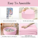 Ball Pit for Toddlers, 35.4"x 11.8" Foam Ball Pits, Indoor Tender Spherical ... - Image 4