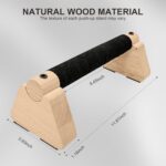 2 PCS Picket Parallettes Bars, Wooden Push Up Bars Calisthenics Equipmen... - Image 3