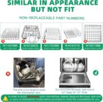 W10728159 Dishwasher Decrease Rack with Wheels, Match for Kitchenaid Dishwa... - Image 4