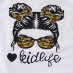 2PC Youngsters Outfit Toddler Women Garments Determine & Letter Print Quick Slee... - Image 6